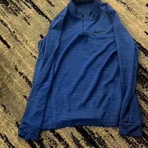 Blue Nike Long Sleeve Quarter Zip M